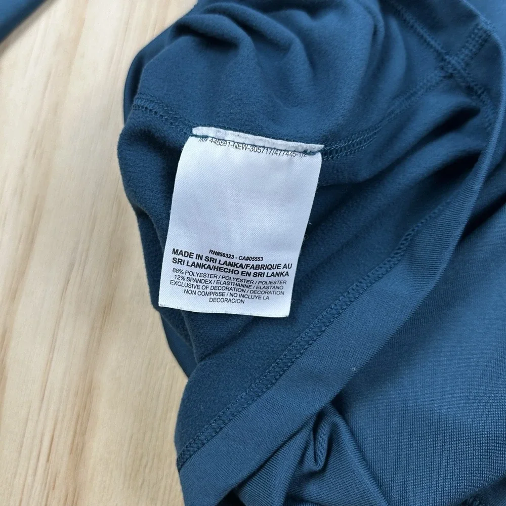 Nike Pro Womens Half Zip Long Sleeve Pullover Blue Small Activewear Top